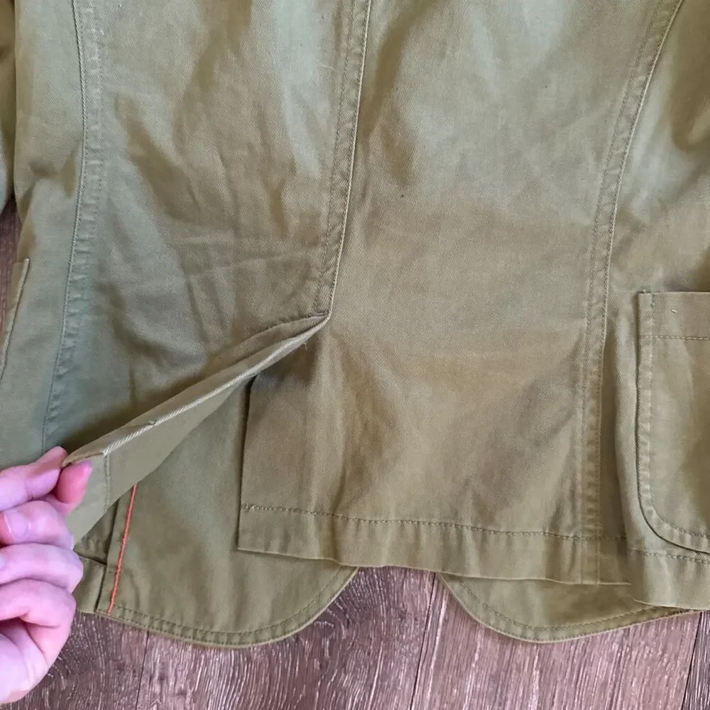 Jcrew Women's Green and Khaki Shirt
